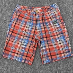 Florida Gators Shorts Mens 30 Red Blue Plaid Linen NCAA Football College Classic